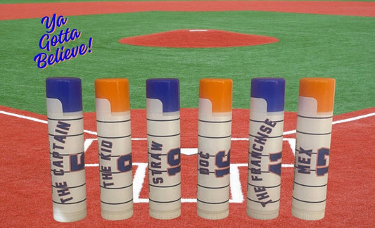 Lick 'er Lips Lip Balm NY Mets Lip Balm Set - Mets Gifts - Miracle Mets - Stocking Stuffers - Gifts for Dad - Baseball gift