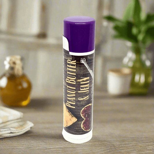 #Natural nut free lip balm# - #Lick 'er Lips Lip Balm#Peanut Butter and Jelly Lip Balm