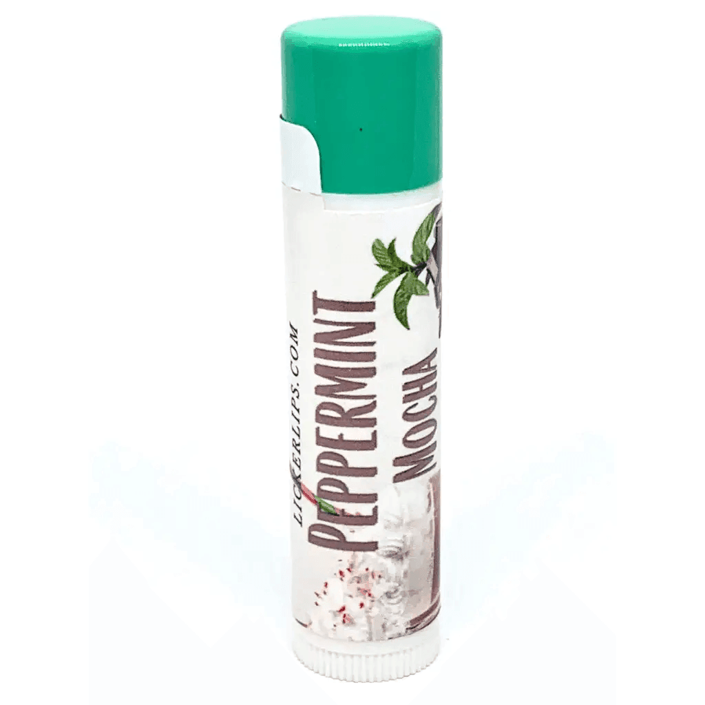 Natural nut free lip balm - Lick 'er Lips Lip BalmPeppermint Mocha Lip Balm - Coffee Flavor Lip Care