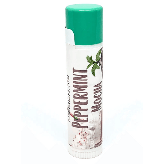 Natural nut free lip balm - Lick 'er Lips Lip BalmPeppermint Mocha Lip Balm - Coffee Flavor Lip Care