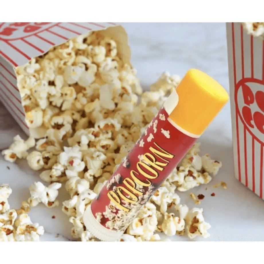 Natural nut free lip balm - Lick 'er Lips Lip BalmPopcorn Lip Balm – Buttery, Salty, and Totally Addictive Your Favorite Snack, Now for Your Lips!