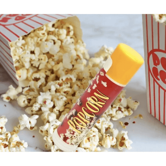 Natural nut free lip balm - Lick 'er Lips Lip BalmPopcorn Lip Balm – Buttery, Salty, and Totally Addictive Your Favorite Snack, Now for Your Lips!