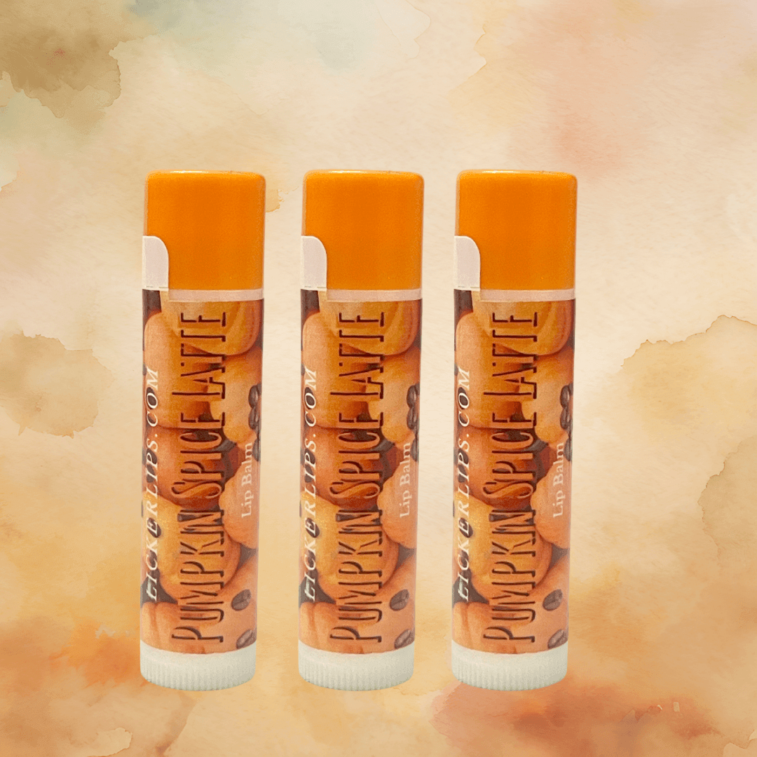 Natural nut free lip balm - Lick 'er Lips Lip BalmPSL Lip Balm pack - Pumpkin Spice Latte Lip Care - 3 Tubes