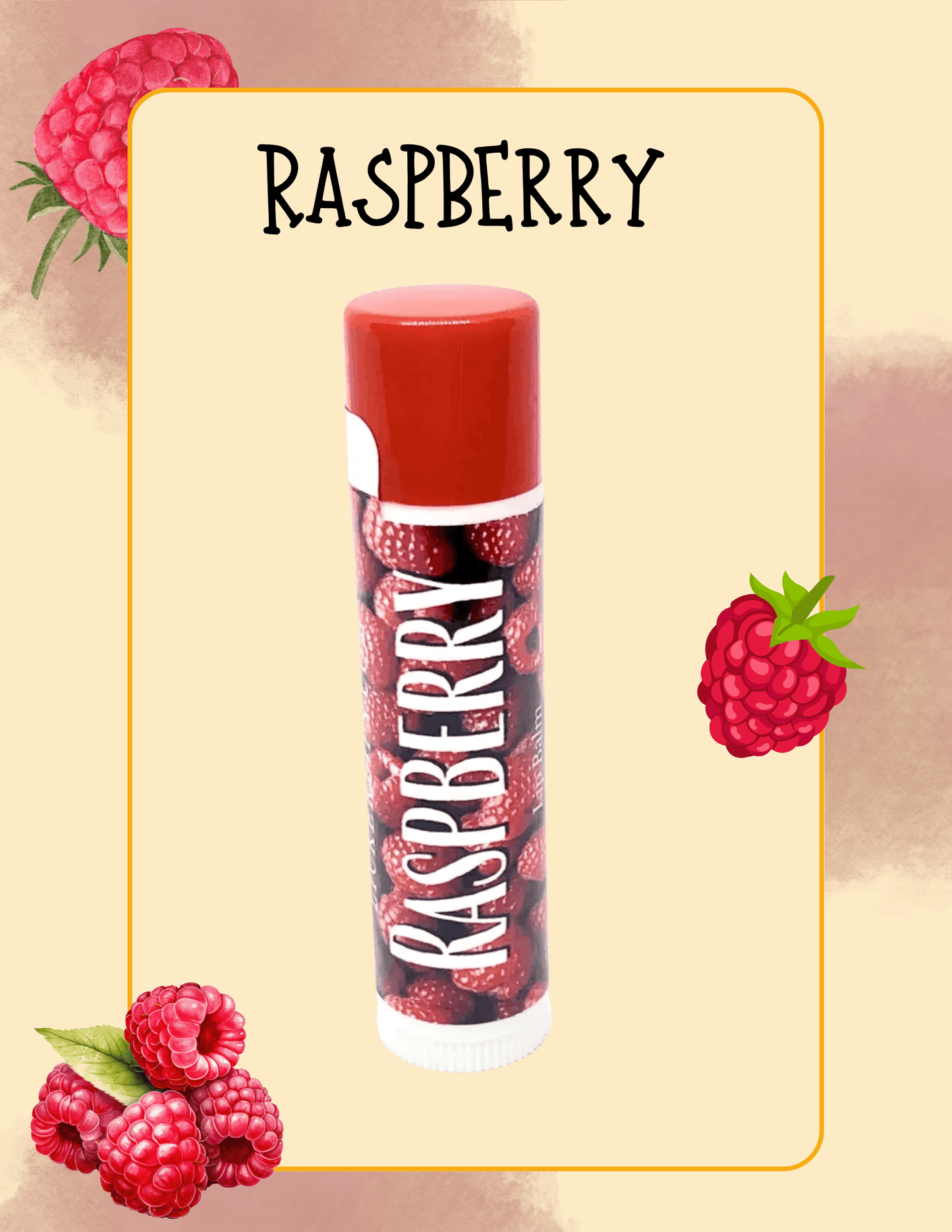 Natural nut free lip balm - Lick 'er Lips Lip BalmRaspberry Lip Balm - All Natural Handmade Lip Care