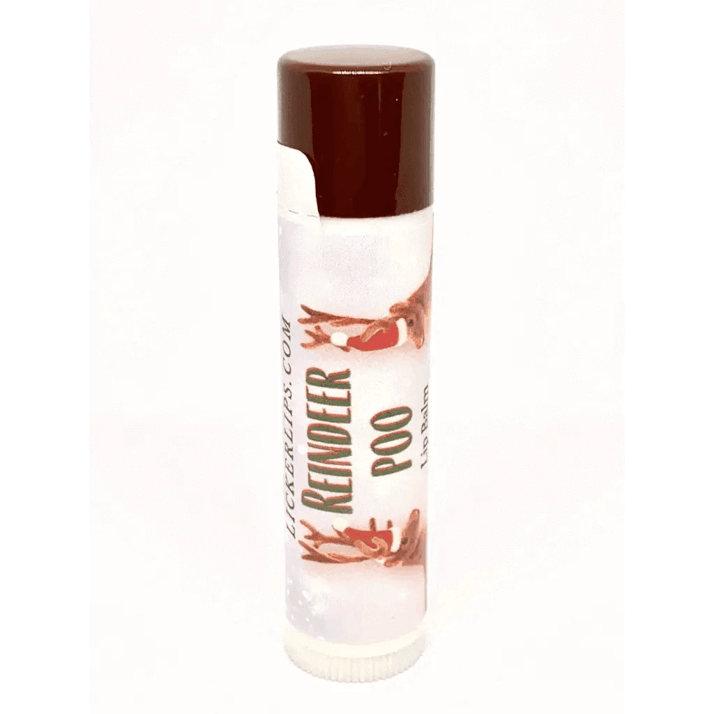 Natural nut free lip balm - Lick 'er Lips Lip BalmReindeer Poo Lip Balm - Fun Christman Gag Stocking Stuffer