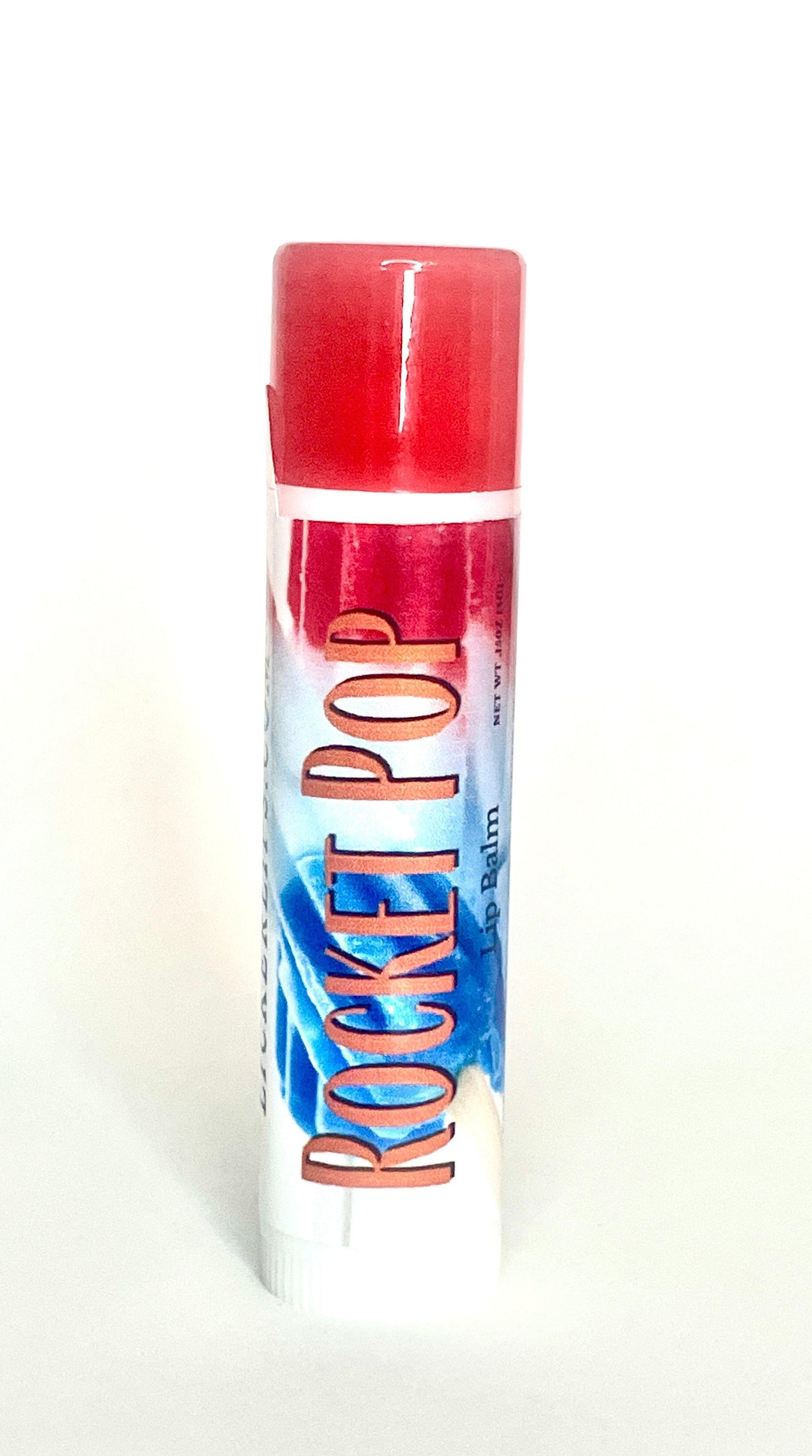 Natural nut free lip balm - Lick 'er Lips Lip BalmRocket Pop Lip Balm - Handmade Sweetened Lip Care