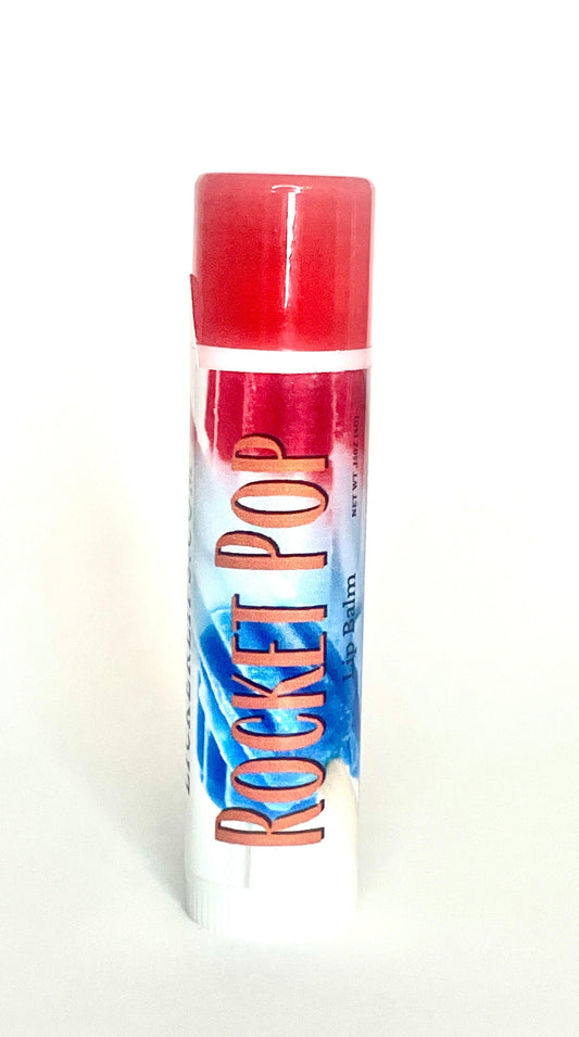Natural nut free lip balm - Lick 'er Lips Lip BalmRocket Pop Lip Balm - Handmade Sweetened Lip Care