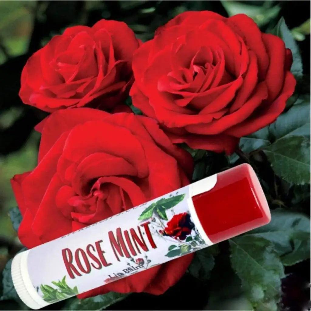 #Natural nut free lip balm# - #Lick 'er Lips Lip Balm#Rose Mint Lip Balm