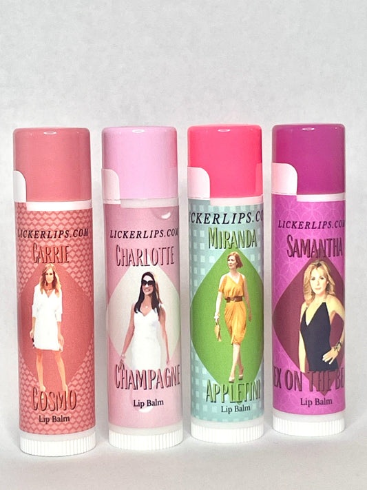 Natural nut free lip balm - Lick 'er Lips Lip BalmSex and the City Lip Balm Collection