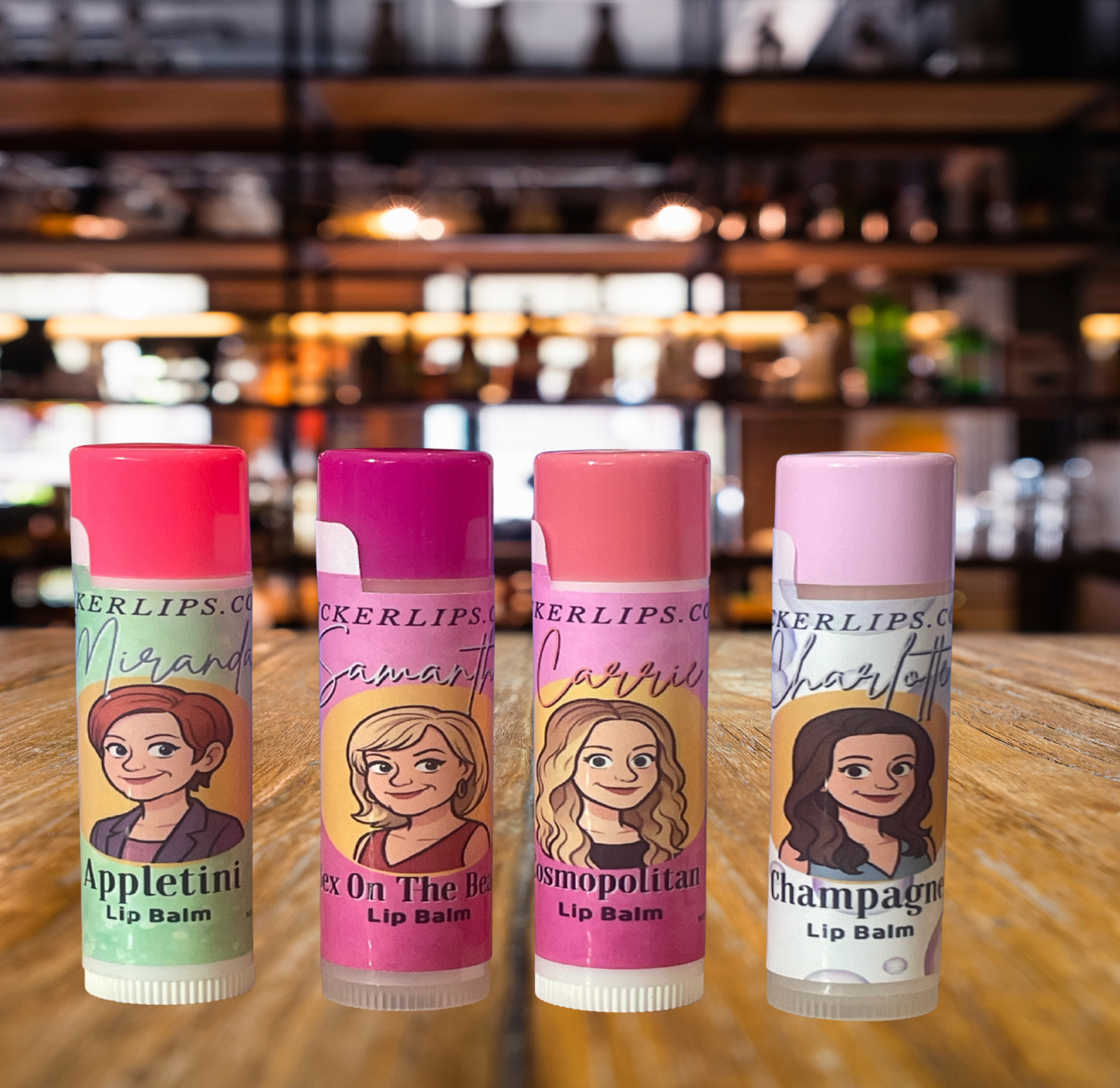 SATC Lip Balm Collection - Cocktail Flavor Lip Care for Fans Of Sex and The City