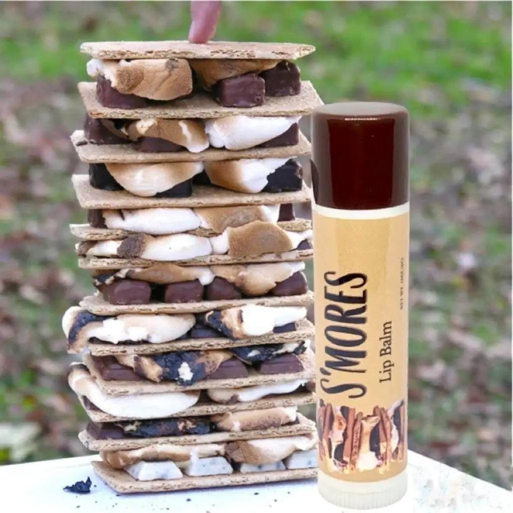 Natural nut free lip balm - Lick 'er Lips Lip BalmSmores Lip Balm - Naturally Sweetened Lip Care