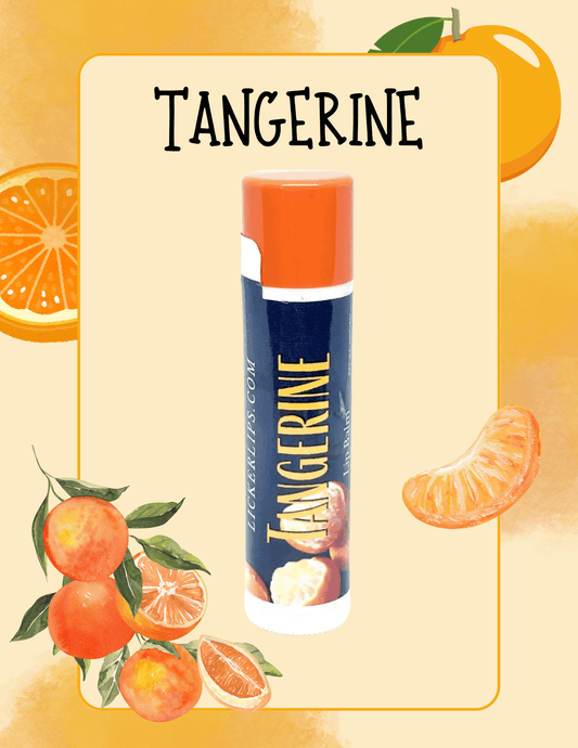 Natural nut free lip balm - Lick 'er Lips Lip BalmTangerine Lip Balm - Hydrating All Natural Lip Care