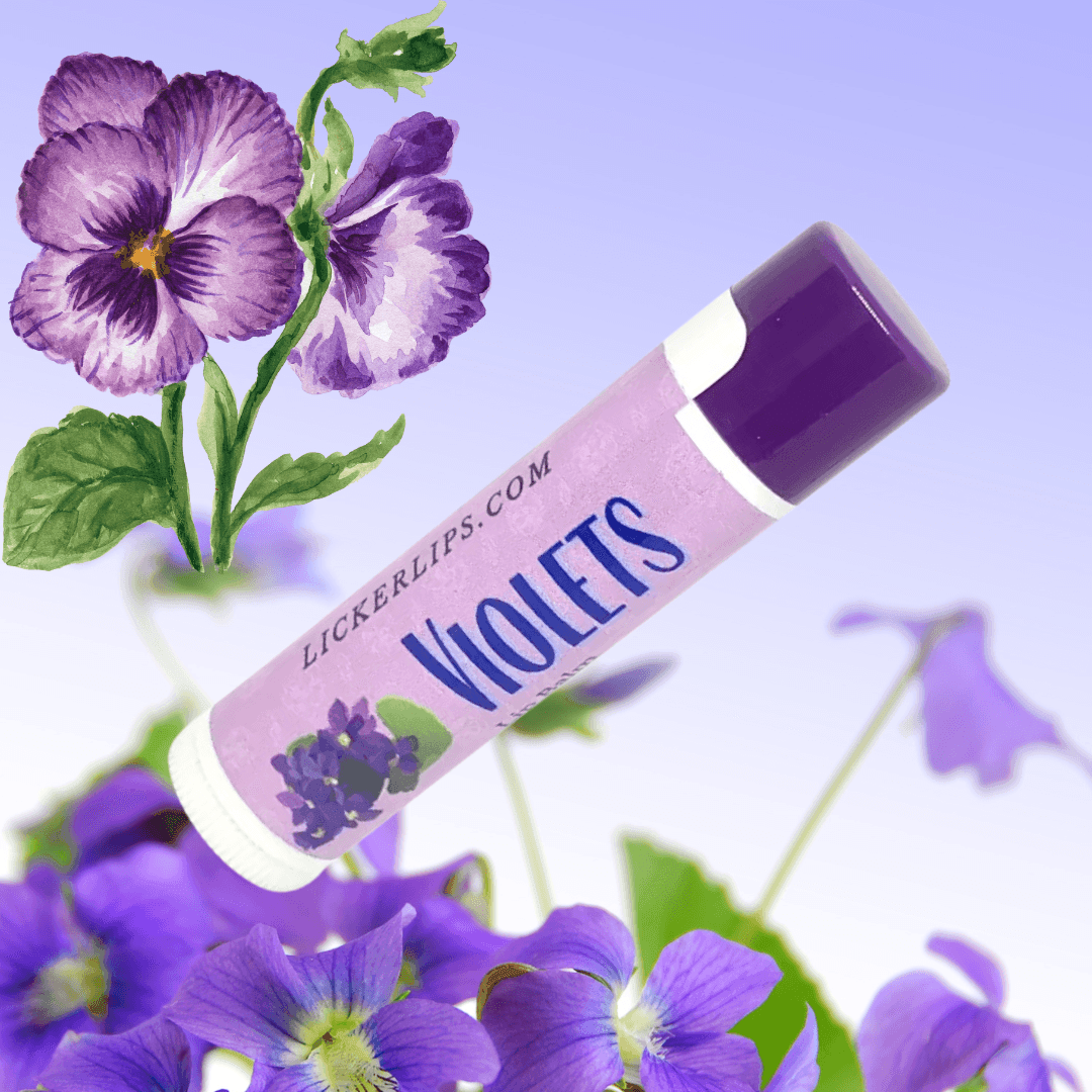 #Natural nut free lip balm# - #Lick 'er Lips Lip Balm#Violets Lip Balm