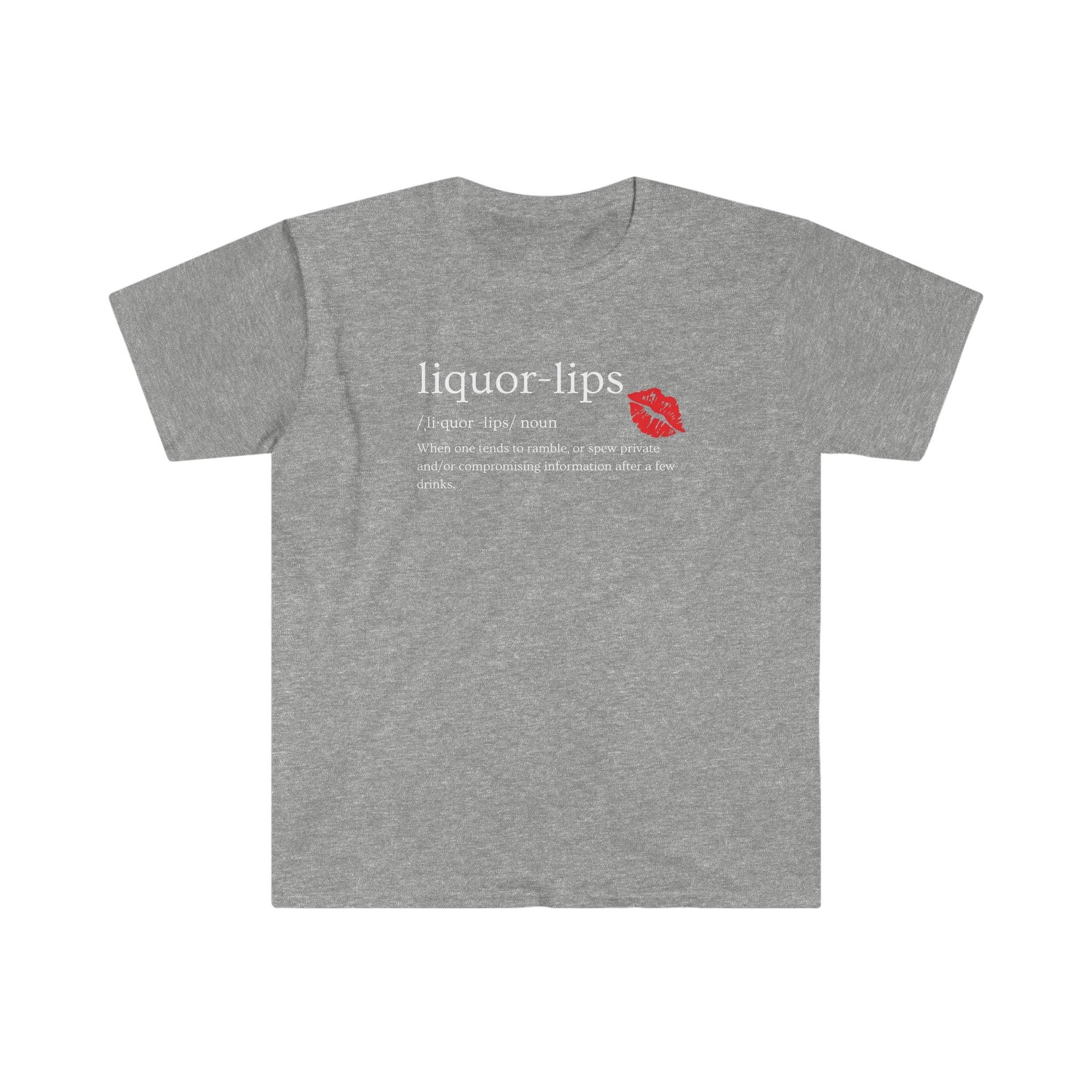 Liquor Lips definition Unisex Soft style T-Shirt, Bachelorette Party Shirt - Lickerlips Lip Balms