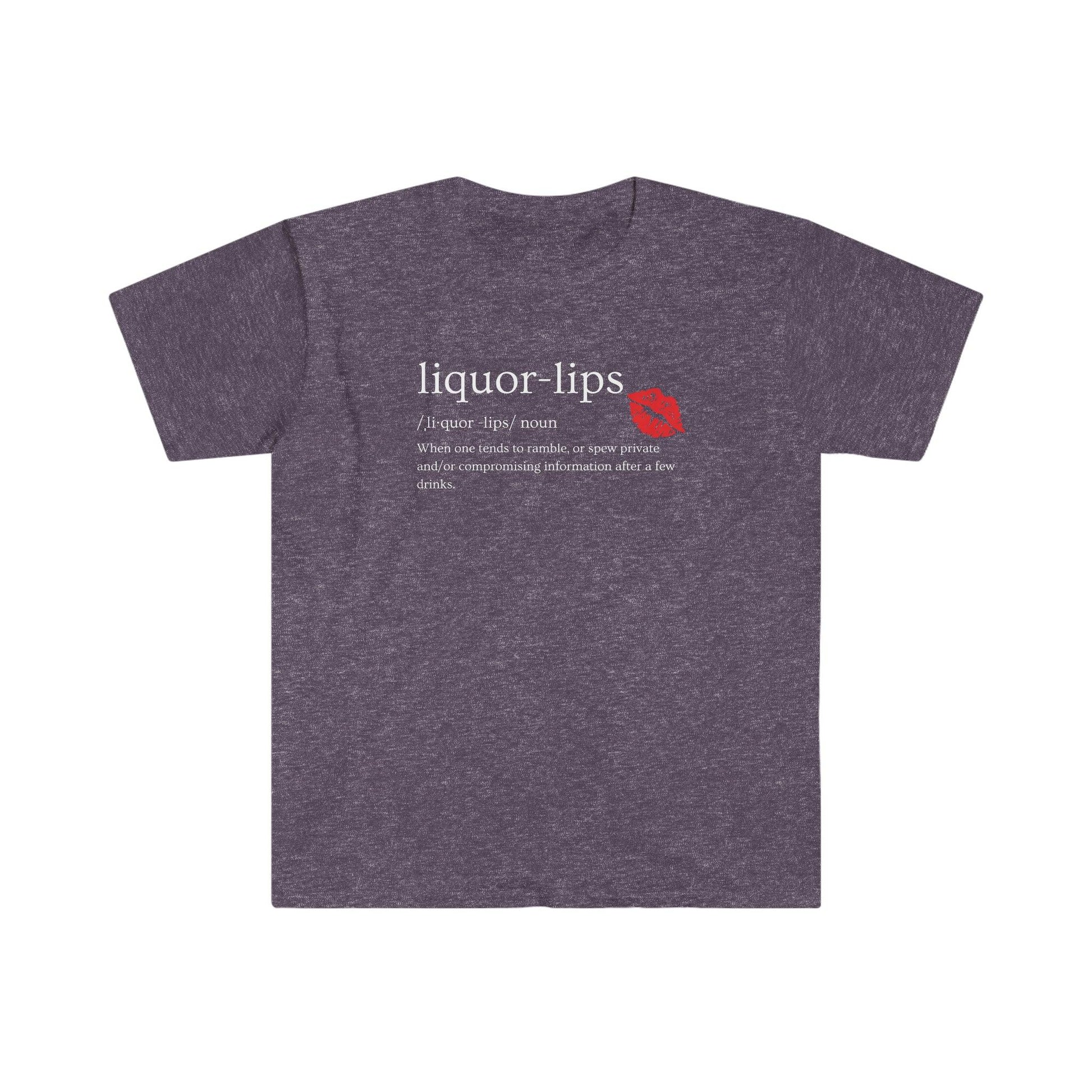 Liquor Lips definition Unisex Soft style T-Shirt, Bachelorette Party Shirt - Lickerlips Lip Balms